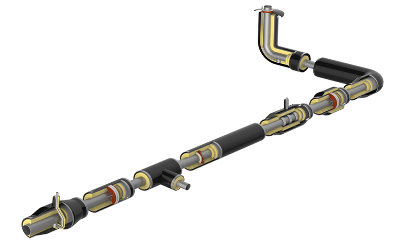 Трубы и фасонные изделия ВУС (Система паровых трубопроводов в ВУС изоляции)